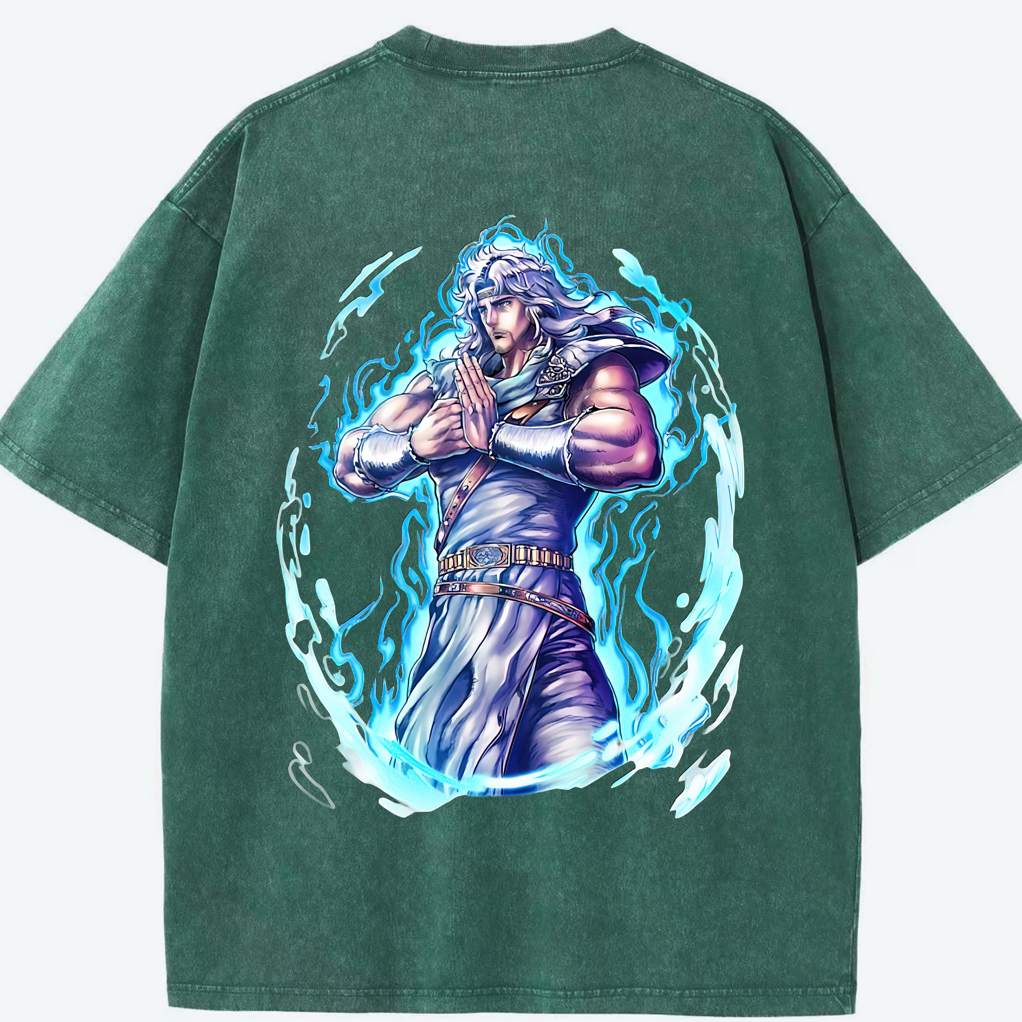 （画像用） 北斗の拳 Fist of the North Star 綿100% ヴィンテージ風 半袖Tシャツ（背面プリント）
